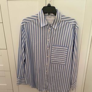 AYR The Deep End Blue + White Stripe M 
100% Oxford cotton is milled in Italy.